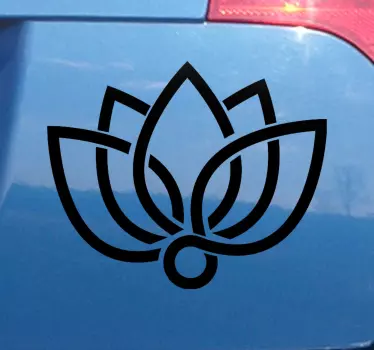 Lotus flower Car Decor Sticker - TenStickers