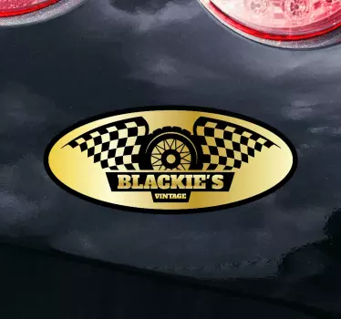 Blackie's Vintage design Motorcycle Decal - TenStickers