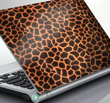Giraffe Print Laptop Sticker - TenStickers