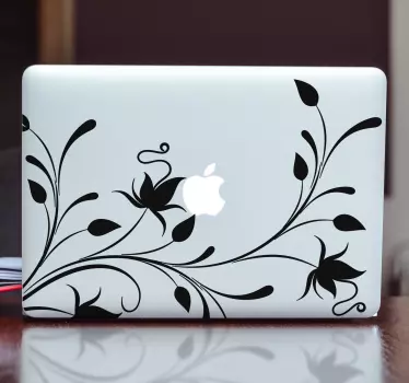 Sticker floral pour PC portable - TenStickers
