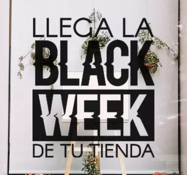 Vinilo Black Friday frase llega la Black Week - TenVinilo