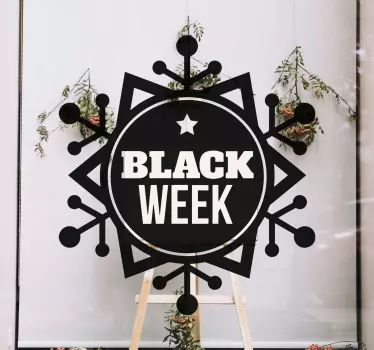 Snowflake black week black friday decal - TenStickers