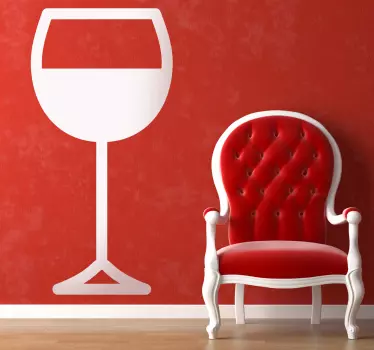 Wine Glass Icon Wall Sticker - TenStickers