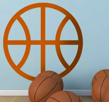 Basketball Icon Decorative Sticker - TenStickers