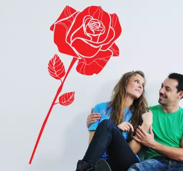 St george autocolant de perete de trandafir - TenStickers