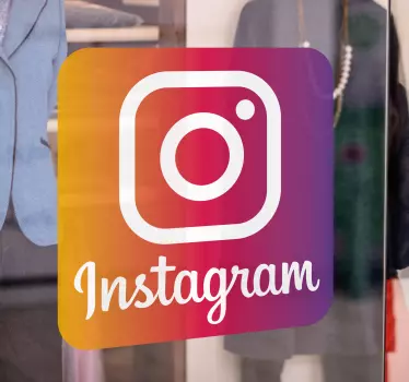 Logo Instagram shop window Sticker - TenStickers