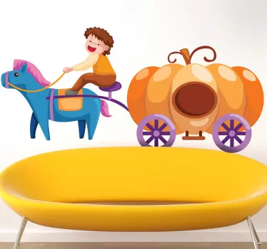 Pumpkin Carriage Kids Stickers - TenStickers