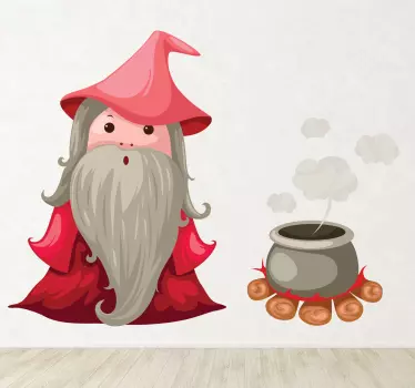 Wizard & Cauldron Kids Sticker - TenStickers
