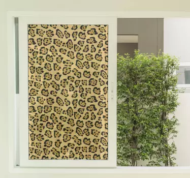 Leopardi geometrinen ikkuna Ikkunatarrat - Tenstickers