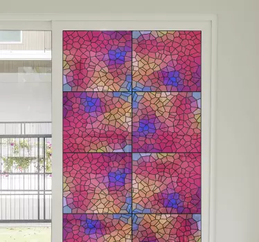 Geometric multicolour pattern window sticker - TenStickers