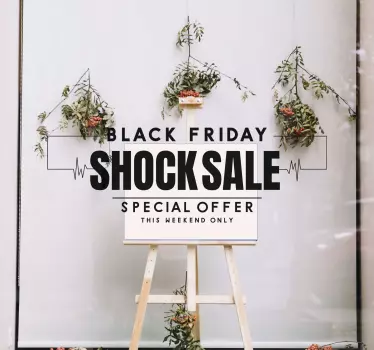 Black friday sale banner window sticker - TenStickers