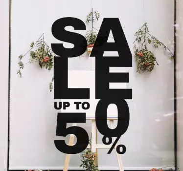 Sales up to 50% window sticker - TenStickers
