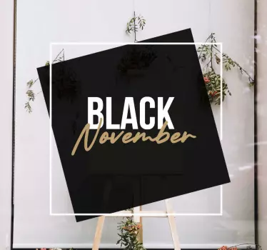 Black November window sticker - TenStickers