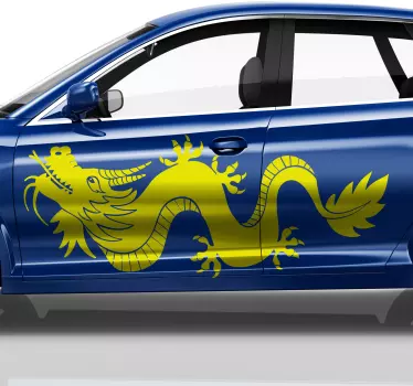 monocolor dragon  Car Sticker - TenStickers