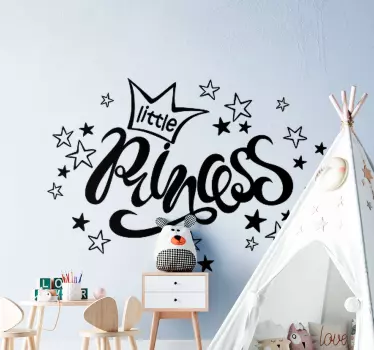 Lovely little princess children bedroom  sticker - TenStickers