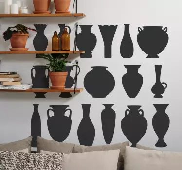 Set of Greek vases object sticker - TenStickers