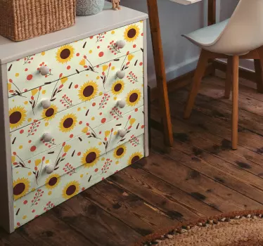 Realistic sunflowers furniture sticker - TenStickers