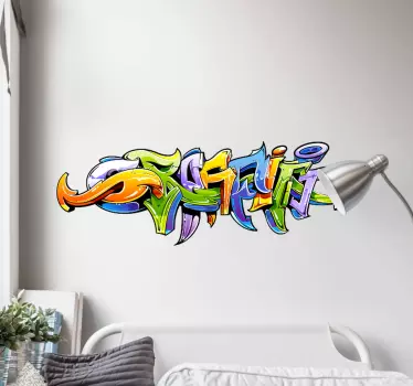 Grafitna večbarvna nalepka - TenStickers
