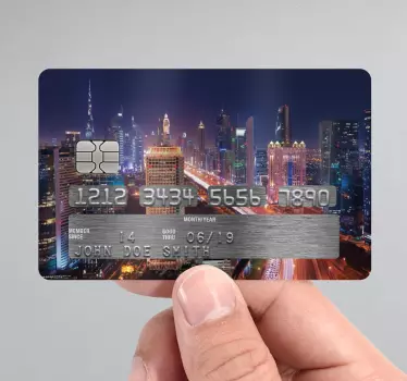 Dubai view  credit card sticker - TenStickers