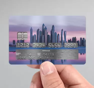 Dubai landscape  credit card sticker - TenStickers