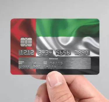 UAE flag  credit card sticker - TenStickers