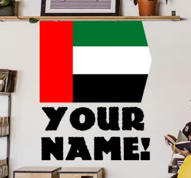 Personalized UAE flag sticker - TenStickers