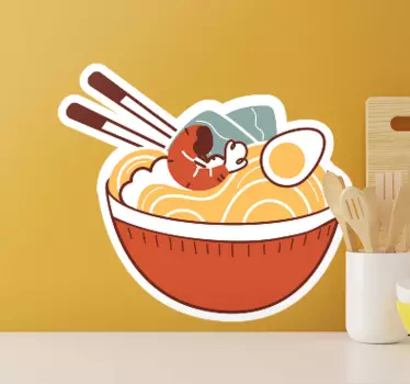 Anime ramen food vinyl sticker - TenStickers