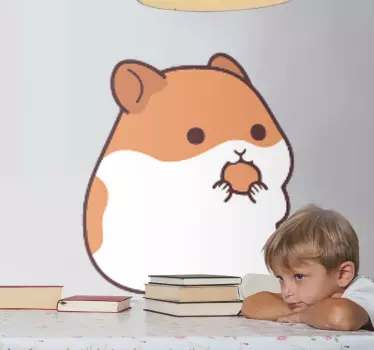 Søde hamster anime kæledyr klistermærke - TenStickers