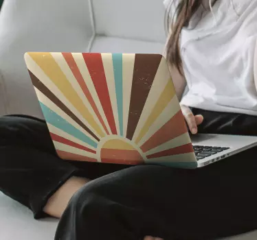 Piei de laptop vintage abstract - TenStickers