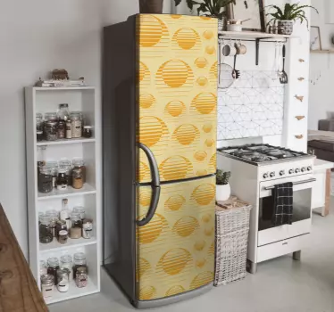 Autocolante para frigorífico Desenho retro sol - TenStickers