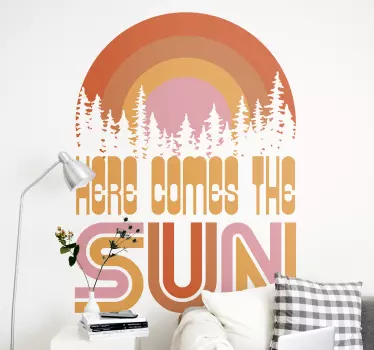 Vintage Sun  song lyric wall sticker - TenStickers