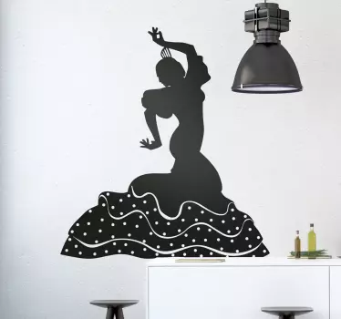 αυτοκόλλητο τοίχο flamenco tanz σιλουέτα χορού - TenStickers