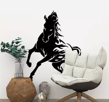 Umetniška nalepka za črno-bele konje - TenStickers