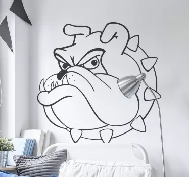 Bulldogge Zeichnung Aufkleber - TenStickers