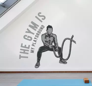 The gym is my playground fitness wall sticker - TenStickers