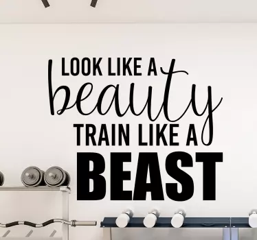 Look like a beauty fitness inspirational decal - TenStickers