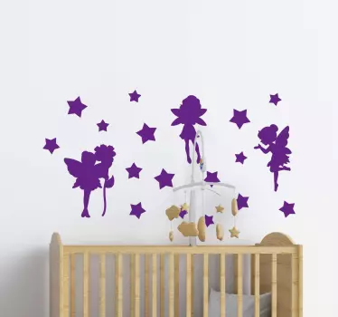 Shining stars fairy dust fairy wall sticker - TenStickers
