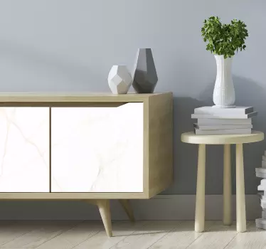 Klebefolie Möbel eleganter weißer marmor - TenStickers