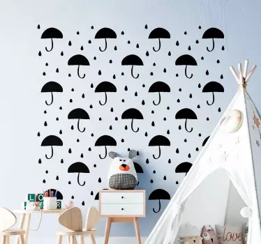 Rain drop confetti wall sticker - TenStickers