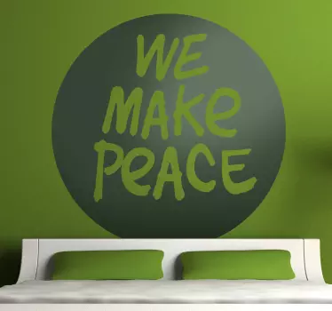 Naklejka na ścianę we make peace - TenStickers