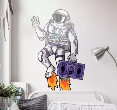 우주 사운드 공간 벽 스티커 - TenStickers