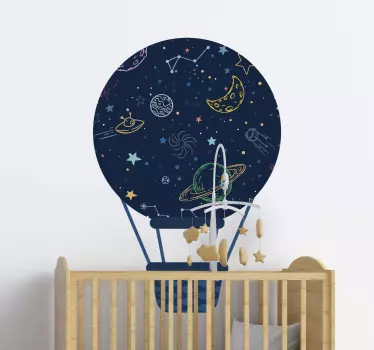 Air space baloon space wall sticker - TenStickers