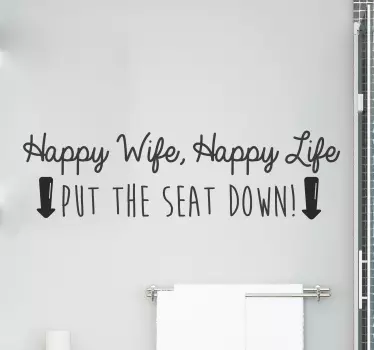 Happy wife Happy Life appliance stickers - TenStickers