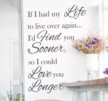 Husband and Wife find you sooner wedding decal - TenStickers