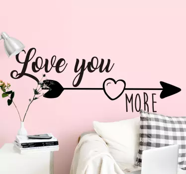 Love you husband and wife wedding sticker - TenStickers