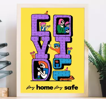 Stay home stay safe vinyl banner - TenStickers