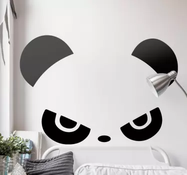 Angry panda wild animal decal - TenStickers