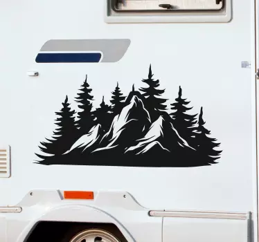 Motor Home mountain Range  Caravan stickers - TenStickers