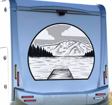 Motorhome pine lake Caravan stickers - TenStickers