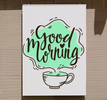 creative good morning with coffee service - TenStickers